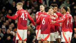 United jubelt gegen die Rangers.