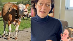 Petra M. wurde bei einer Kuh-Attacke im Stubaital schwer im Gesicht verletzt.